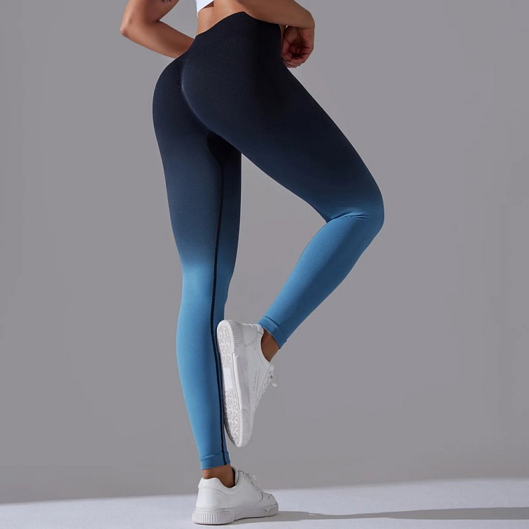 Push-up ombré legíny čierno modré