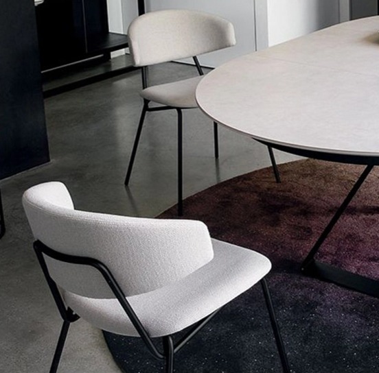 Jídelní židle Sophia, kov, látka, CS1890