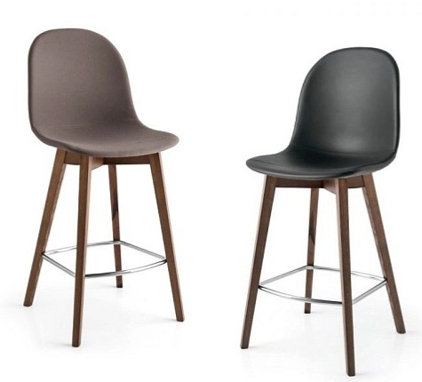 Barová židle Academy, dřevo, regenerovaná kůže, v.sedu 66 cm, CB1672-LHS