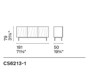 Komoda Ritratti, bronzové zrcadlové sklo, 181 cm, CS6213-1