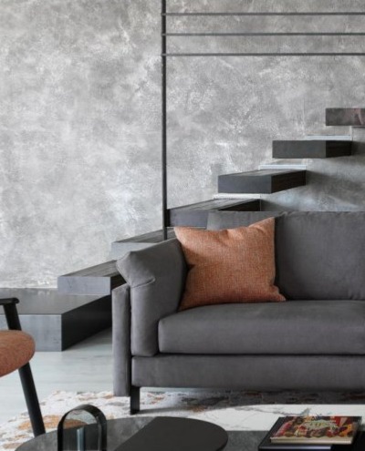 Útulná pohovka Meridien, látka, kůže, 316x167cm, CS3411