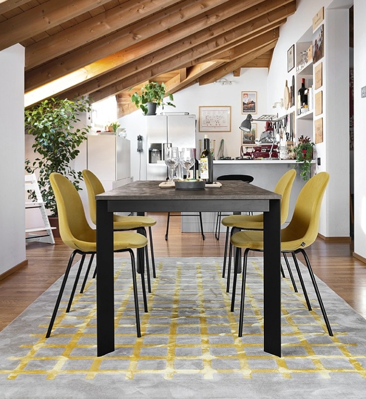 Jídelní židle Academy, kov, látka, CB1663-MAT