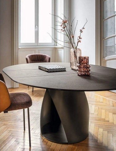 Kulatý stůl Cyclone, rozkládací, 140(190)x140 cm, CS4155-D 140