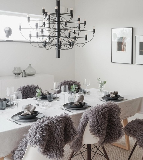 Umělá kožešina Wooly Silver, 60x90 cm, světle šedá