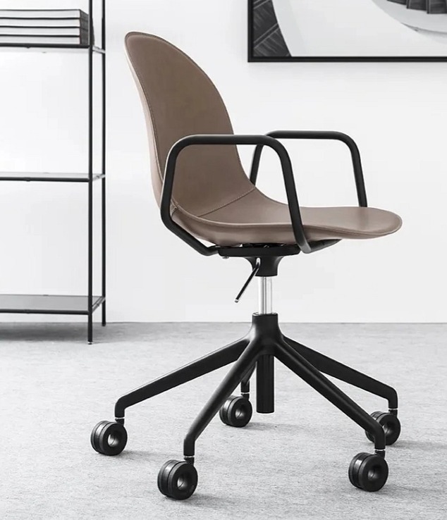 Pracovní židle Academy, kov, regenerovaná kůže, CB1695-LHS