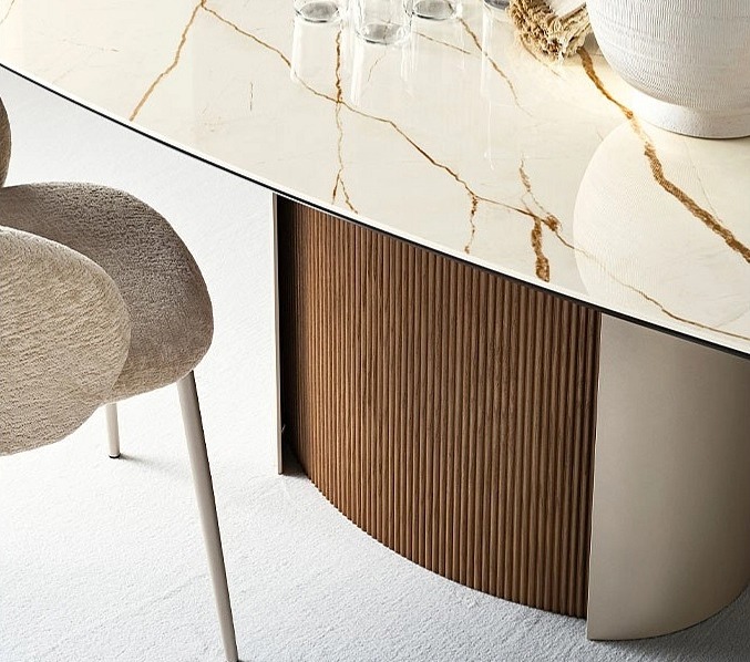 Kulatý stůl Yoroi, sklokeramika, Ø140 cm, CS4150-FD