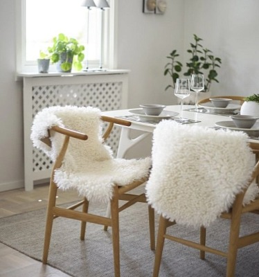 Umělá kožešina Wooly Ivory, 60x90 cm, slonová kost