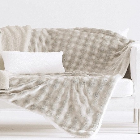 Béžový přehoz Bosco Beige, 240x220 cm