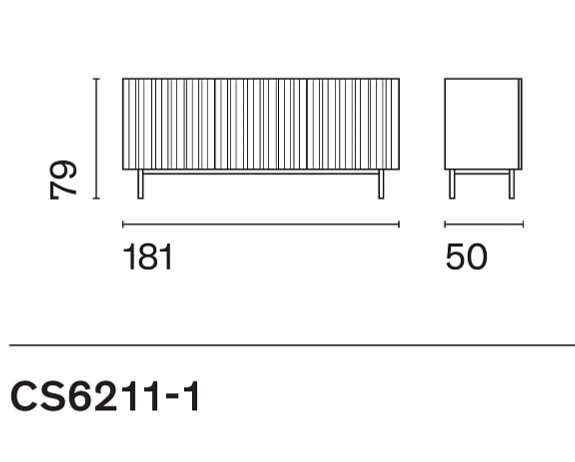 Komoda Vertical, 3 dveře, 181 cm, CS6211-1