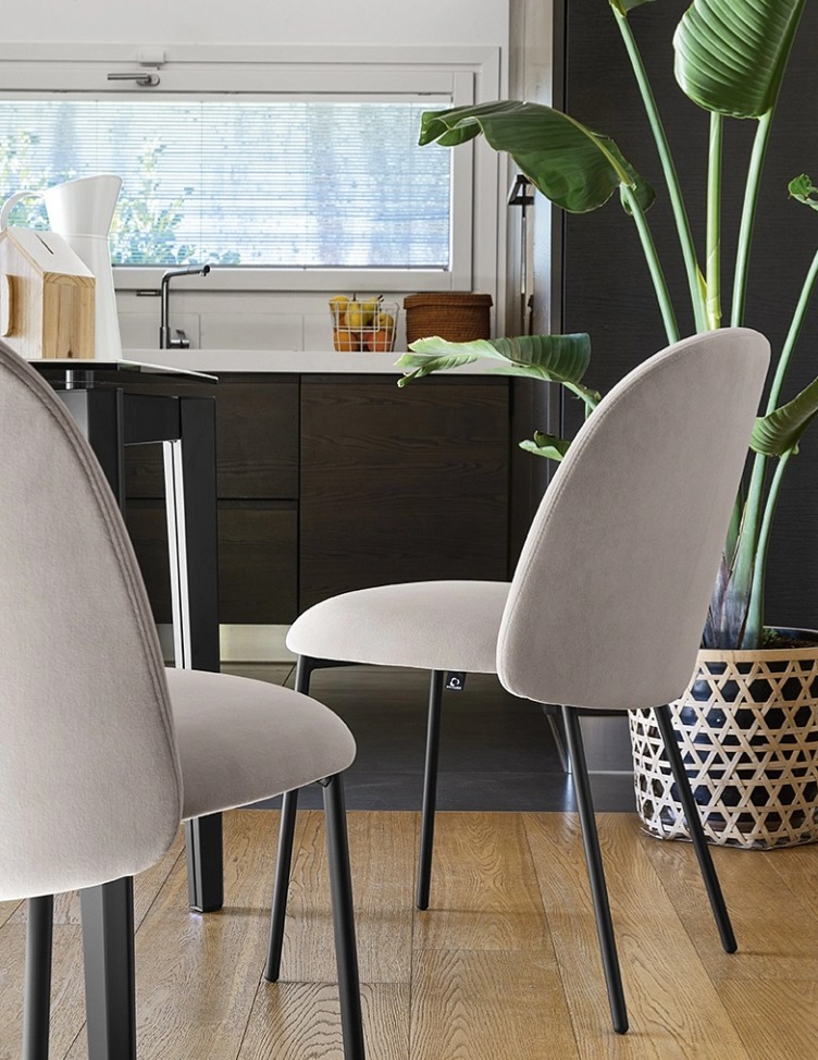 Jídelní židle Tuka, kov, látka, CB1993