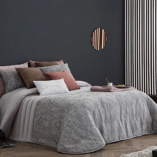 Přehoz na postel Salma Grey, šedá