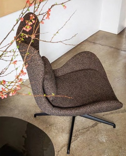 Otočné křeslo Lazy, kov, variabilní potah, CS3373-MTO