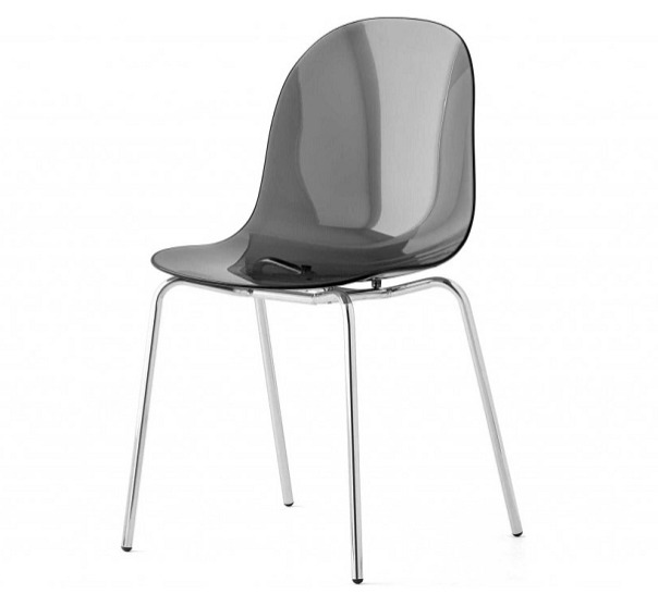 Jídelní židle Academy, kov, transparentní skořepina, CB2170