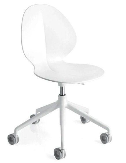 Židle na kolečkách Basil, kov, polypropylen, CS1857