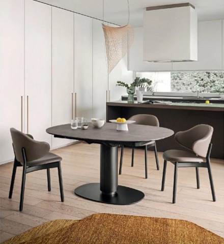 Oválný stůl Elson rozkládací, kov, sklokeramika, CS4137-E 150