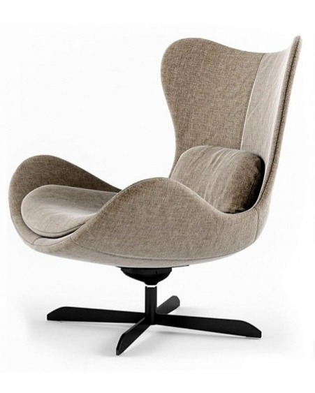 Otočné křeslo Lazy, kov, variabilní potah, CS3373-MTO