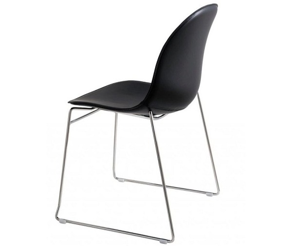 Jídelní židle Academy, kov, regenerovaná kůže, CB1696-N