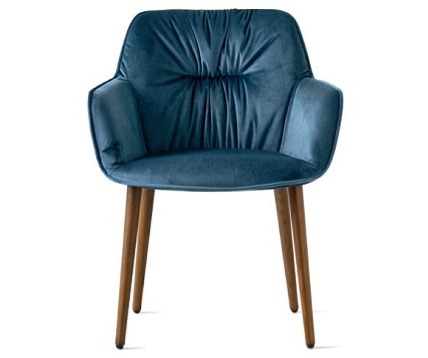 Židle s područkami Cocoon, dřevo, látka, CS2083