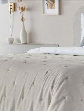 Nadýchaný přehoz Polare Lino, béžový, sada se 2 povlaky na polštář 70x50 cm