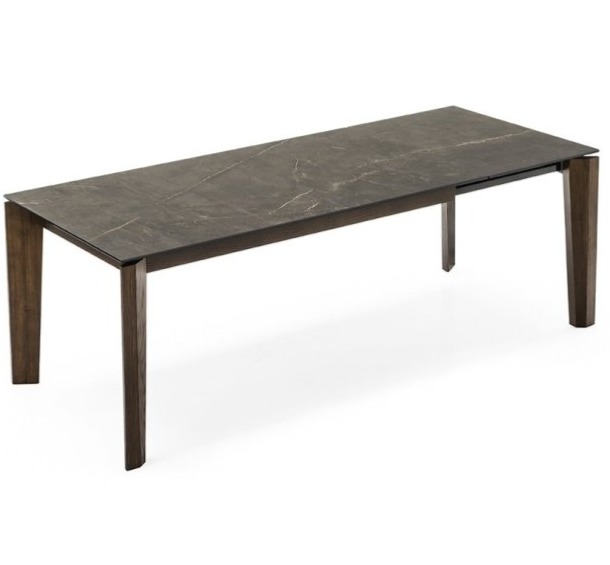 Rozkládací jídelní Alpha, sklokeramika, sklo, CS4120-LV