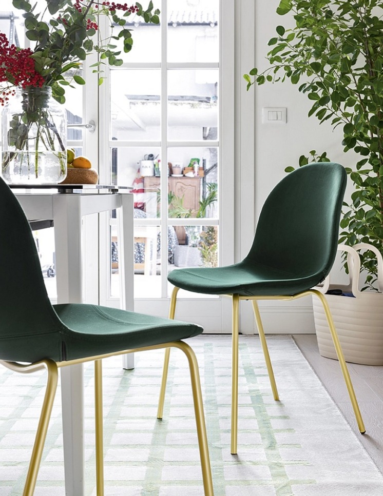 Jídelní židle Academy, kov, látka, CB1663-MAT