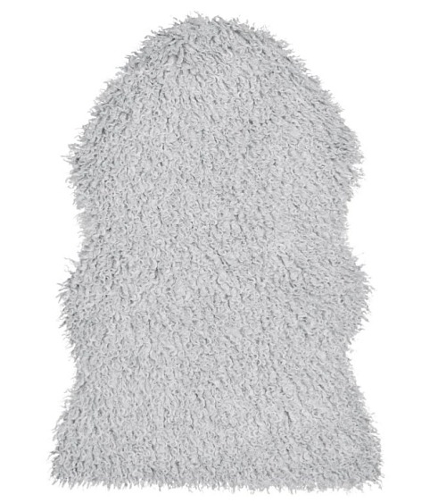 Umělá kožešina Wooly Silver, 60x90 cm, světle šedá