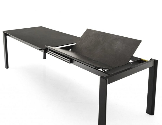 Rozkládací stůl Eminence Fast, sklokeramika/kov, CB4788-R
