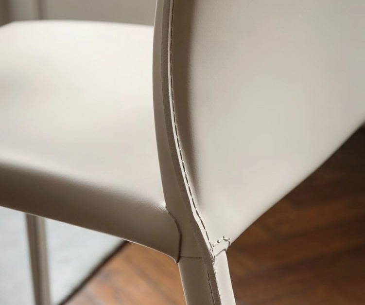 Barová židle Aida, kov, regenerovaná kůže, CS1821