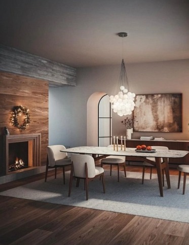 Oválný stůl Abrey, dřevo, sklokeramika, 200x100 cm, CS4127-FB 200