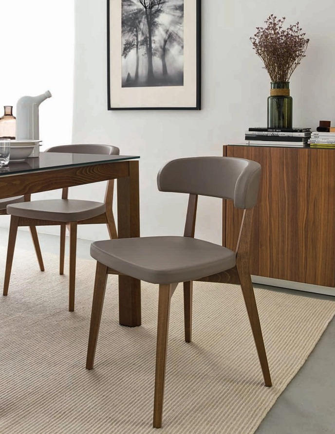 Jídelní židle Siren, dřevo, umělá kůže, CB1536