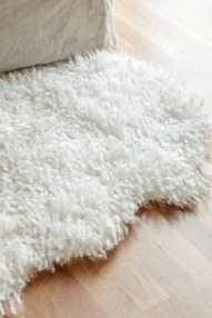 Umělá kožešina Wooly Ivory, 60x180 cm, slonová kost