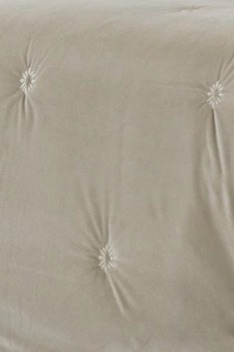 Sametový přehoz Arxy Beige, béžový, se 2 povlaky na polštář 70x50 cm