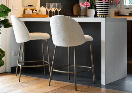 Barová židle Tuka Mid, výška sedu 65 cm, CB2184