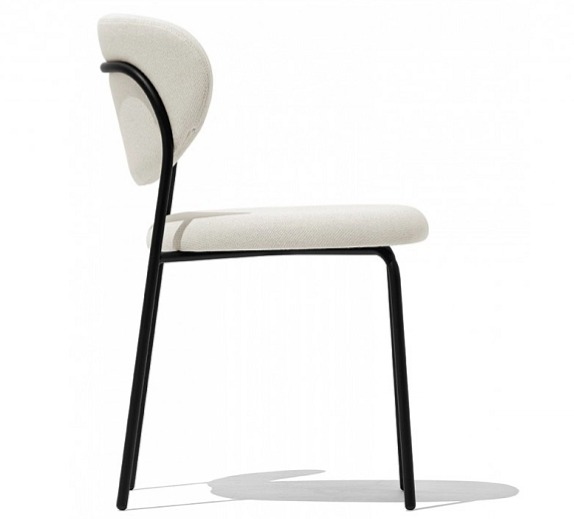 Jídelní židle Cozy, kov, látka, umělá kůže, CB2135