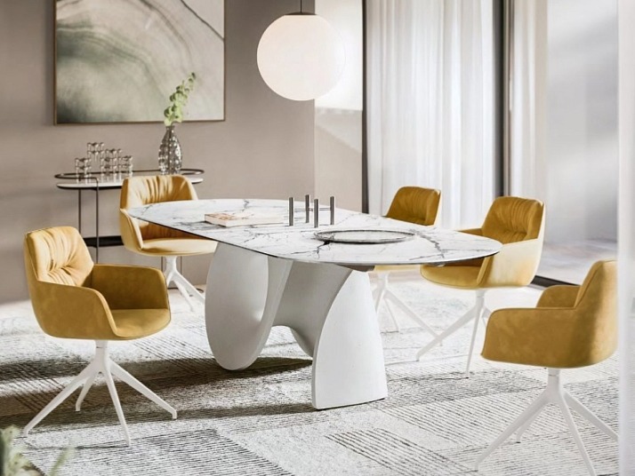 Otočná židle s područkami Cocoon, variabilní potah, CS2085-MTO 360