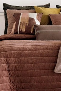 Přehoz na postel Nantes Terra, terakotová, elegantní