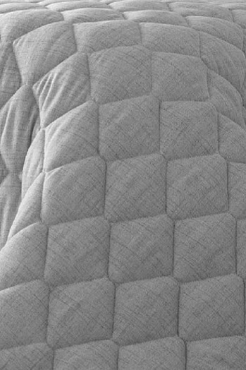 Šedý přehoz Rustik, prošívaný