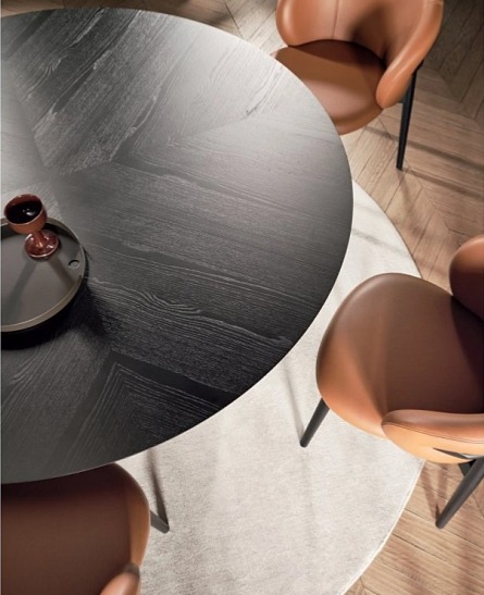 Kulatý stůl Sandy, intarzovaná dýha, Ø140 cm, CS4156-FD 140