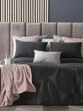 Přehoz na postel Level Black, černý