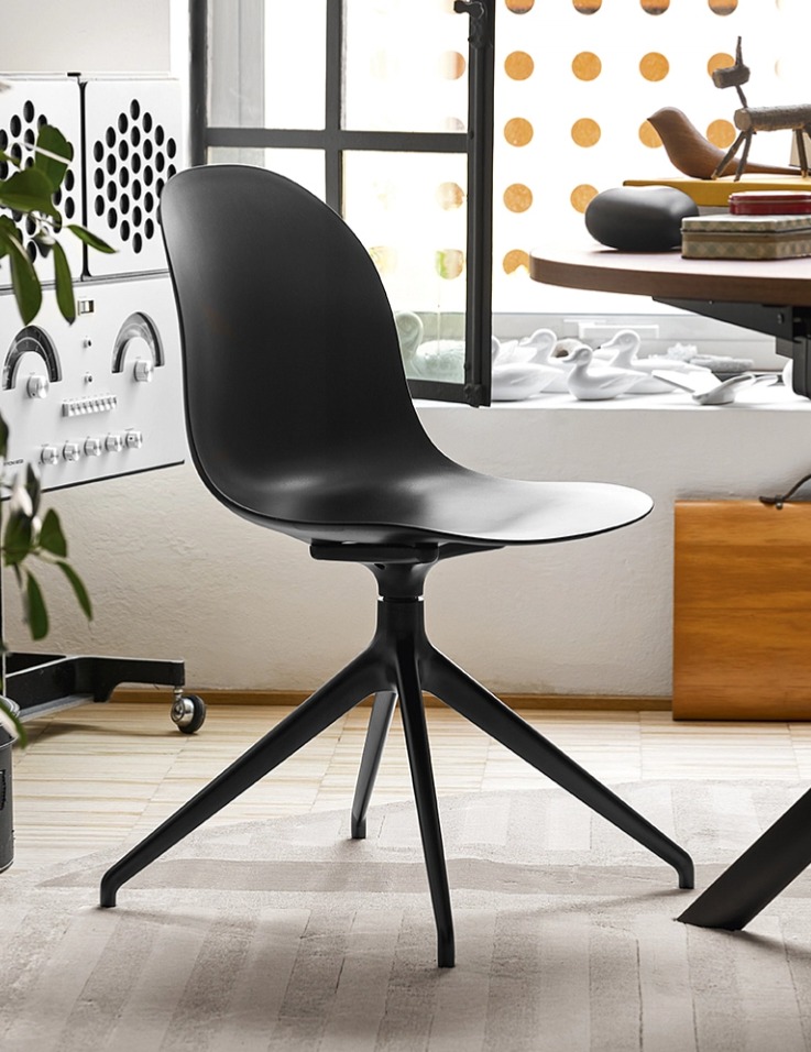 Otočná židle Academy, kov, umělá kůže Ekos, CB1694 180