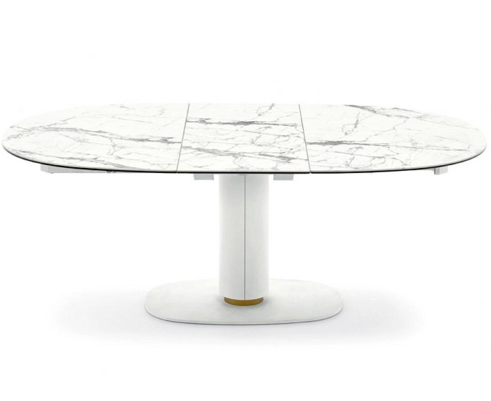 Oválný stůl Elson rozkládací, kov, sklokeramika, CS4137-E 150