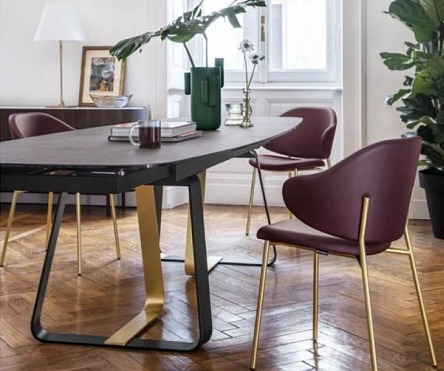 Židle s područkami Holly, látka, umělá kůže, kov, CS2037