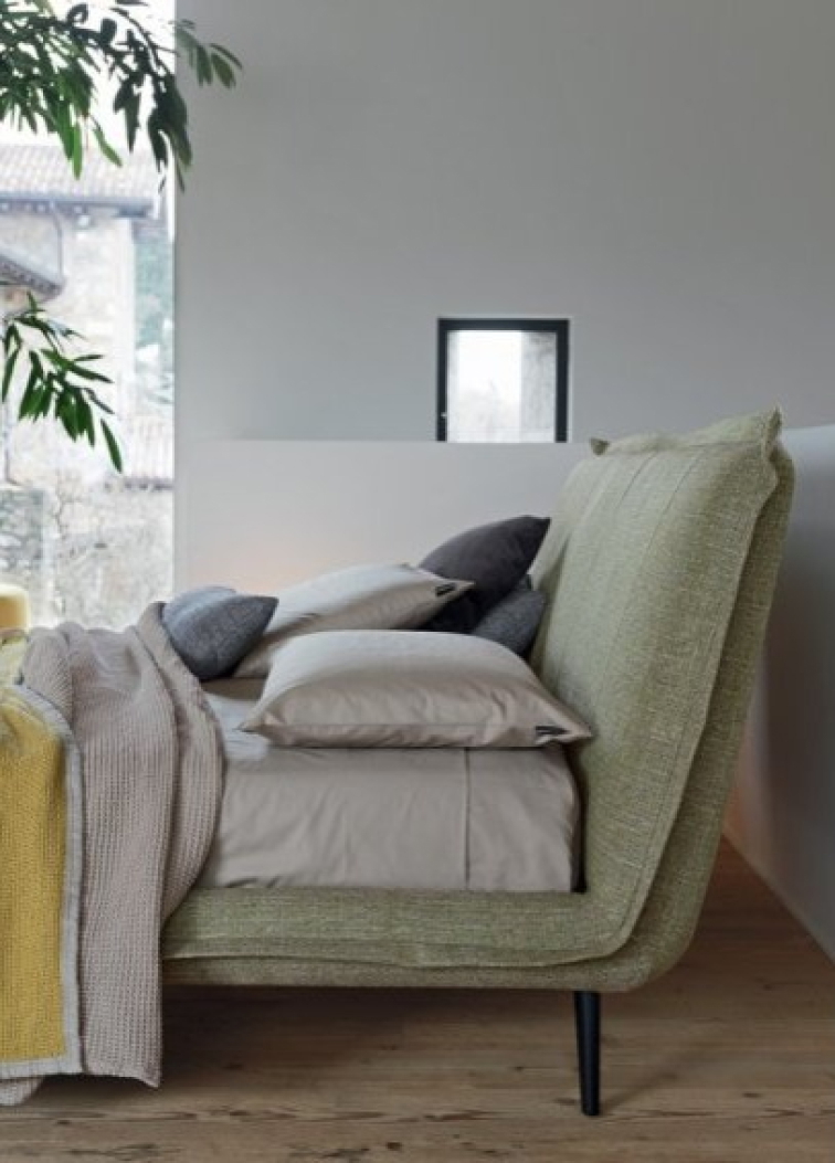 Čalouněná postel Fluff, látka, kůže, CS6087