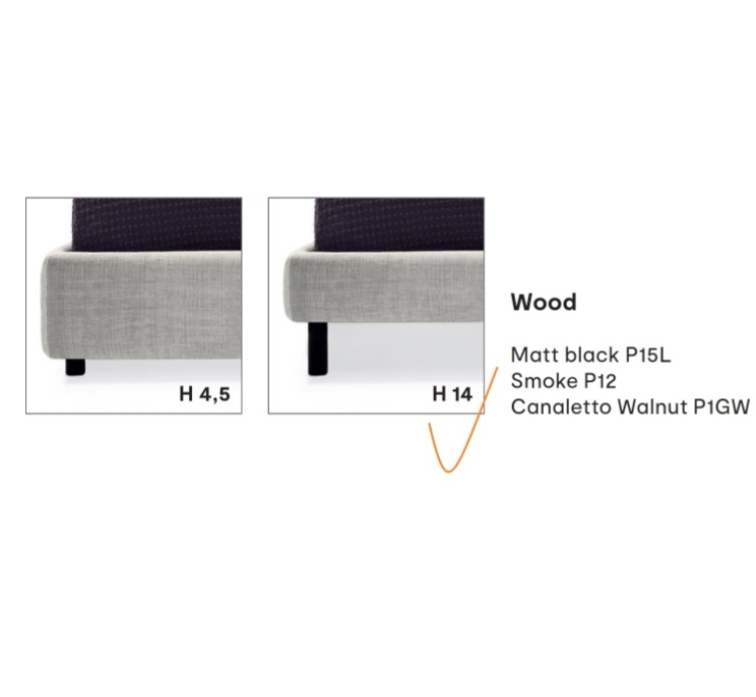 Elegantní postel Kilian Round, vysoké nohy, CS6107