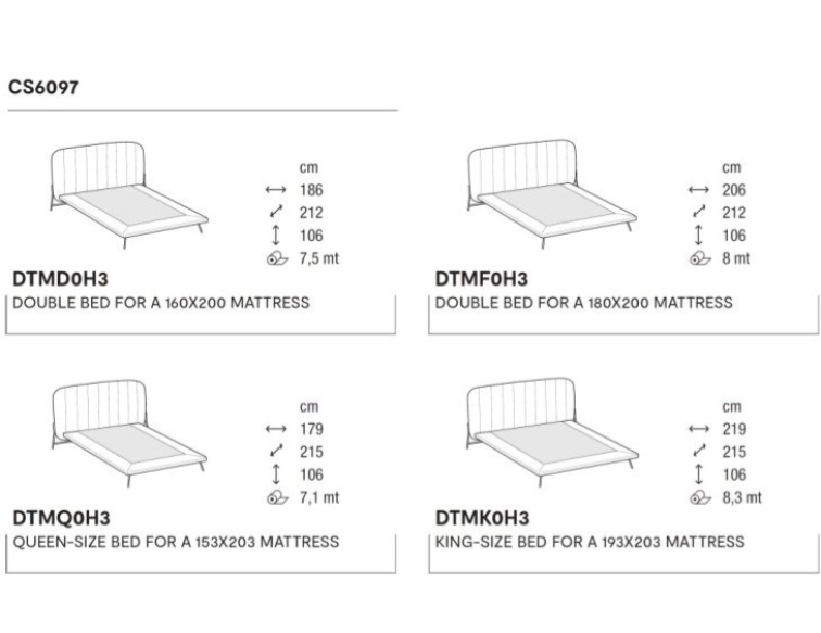 Vzdušná postel Le Marais, látka, kůže, CS6097