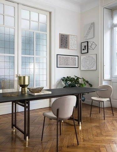 Jídelní židle Ines, kov, látka, CS2004