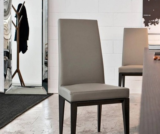 Vysoká židle Bess, dřevo, pravá kůže, CS1294-LH