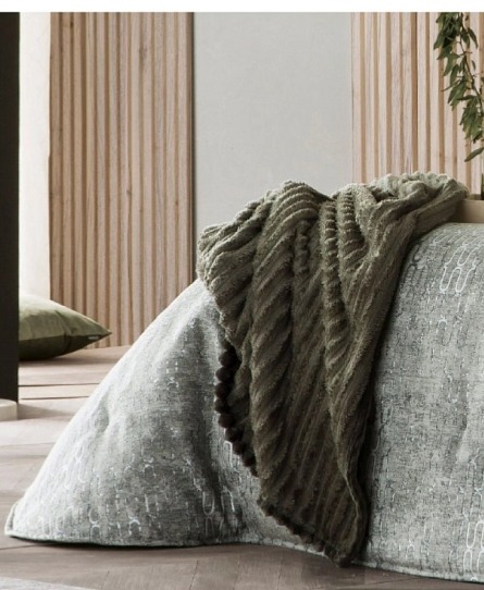 Přehoz na postel Abby Green, zelenošedý