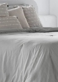 Přehoz na postel Bali Grey, šedý, sada se 2 povlaky na polštáře 70x50 cm