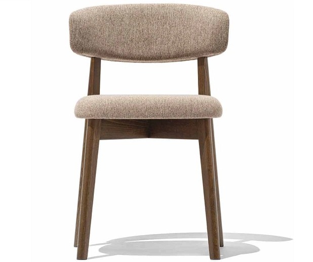 Jídelní židle Talks, dřevo, kůže, látka, CB2141